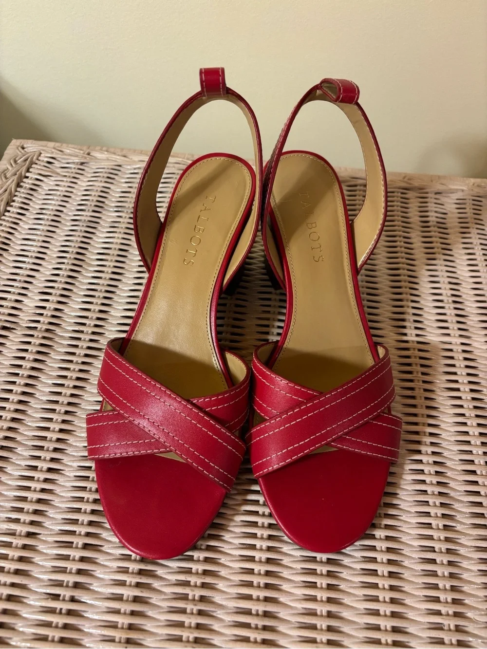 Talbots Red Slingback Sandals